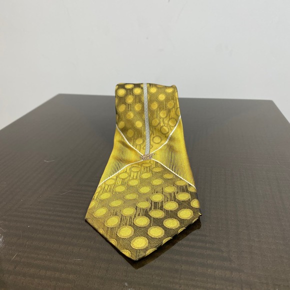 Vintage Gianni Versace Medusa Geometric Print Silk Tie - Picture 2 of 7